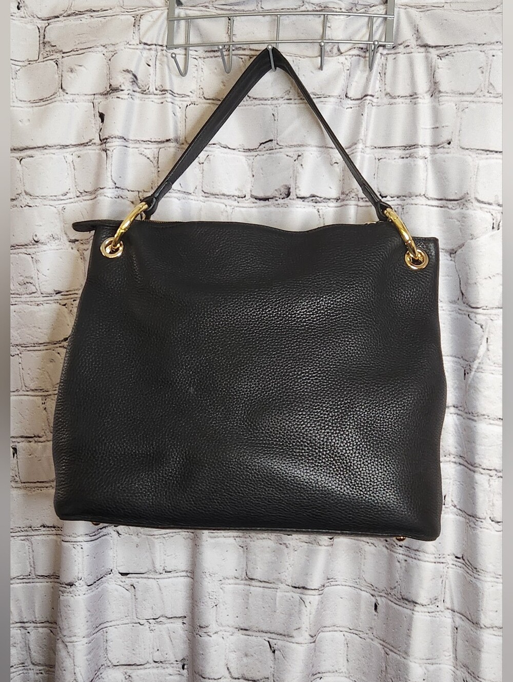 GUCCI Black Soho Convertible Bag With Tassel Zipper Interlocking GG, Gold HW